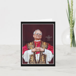 Cartão Camisa do Papa deus abençoe Leo Xiv, Papa Leo Xiv