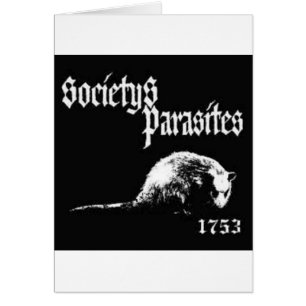 Cartão Camisa dos Parasitas da sociedade