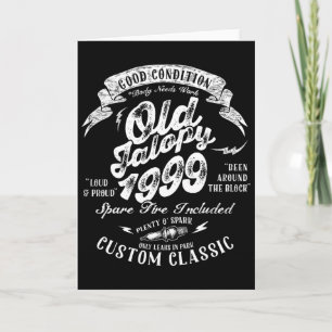 Cartão Camisa engraçada de 1999 de velho carro Jalopy 250
