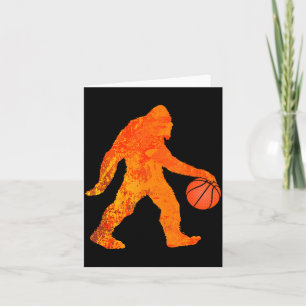 Cartão Camisa engraçada de basquete Bigfoot para meninos