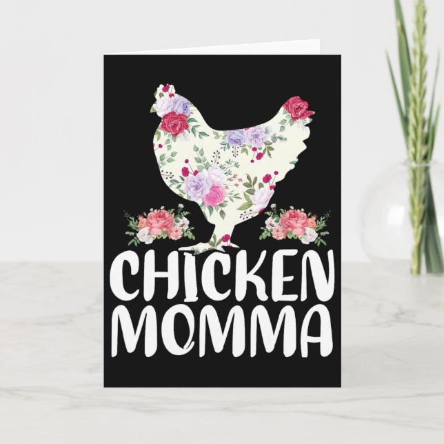 Cartão Camisa engraçada de mãe frango para mulheres dia d (Frente)
