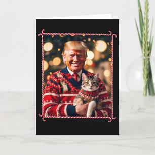 Cartão Camisa engraçada de Natal do Trump para amantes de