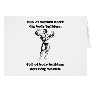 Cartão Camisa engraçada do Bodybuilder