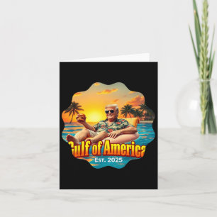 Cartão Camisa Engraçada Do Golfo Da América Do Leste De 2