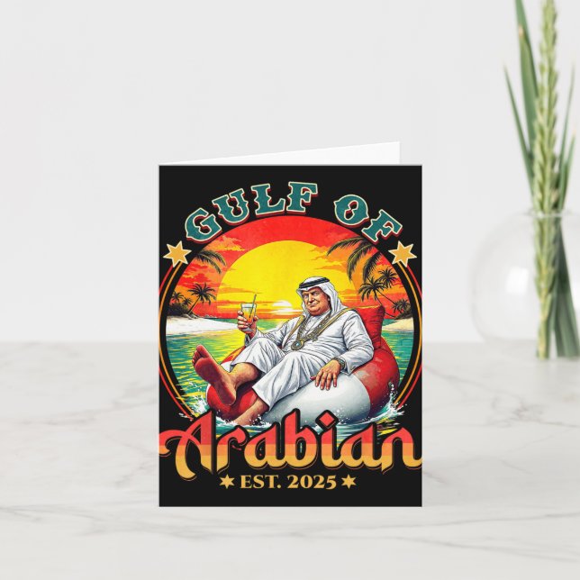 Cartão Camisa Engraçada Do Golfo De Árabe Est 2025 Funny  (Frente)