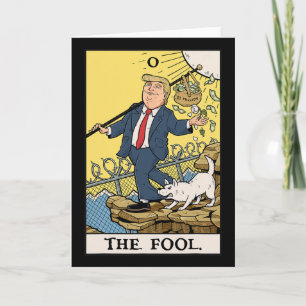 Cartão Camisa engraçada do Trump, o Louco, Carta de Tarot