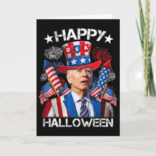 Cartão Camisa engraçada Joe Biden 4 de julho Feliz Hallow