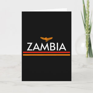 Cartão Camisa Esportiva Estilo Bandeira da Zâmbia