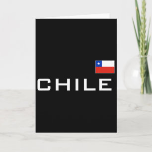 Cartão Camisa Esportiva Futebol Bandeira Chile Sa