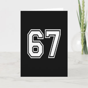 Cartão Camisa Esportiva Uniforme Numerado 67 Time 67º