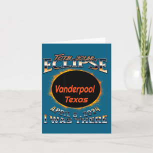 Cartão Camisa Eu Eclipse Solar Vanderpool Texas Lá