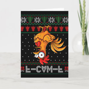 Cartão Camisa feia de Natal com cotação de humor de frang