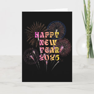 Cartão Camisa Feliz Ano Novo 2026 Para Mulheres Festa de