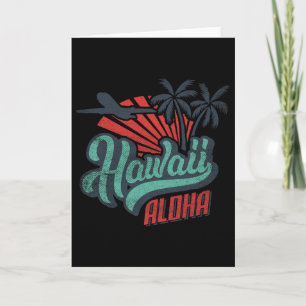 Cartão Camisa havaiana Aloha Havaí Férias na Praia Fantas