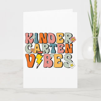 Cartão Camisa Kindergarten Vibes Retrô Groovy Fofo Ck Par
