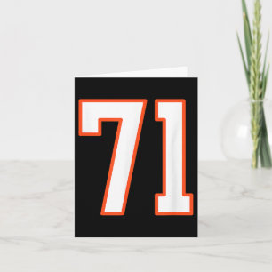 Cartão Camisa Laranja e Branco Srts Número 71 Uniforme Pl