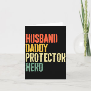 Cartão Camisa Marido Papai Protetor Herói Pai