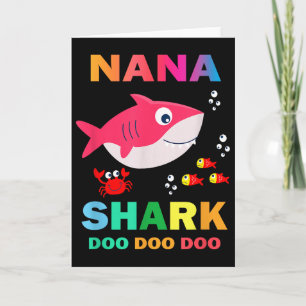 Cartão Camisa Nana Shark, Presente do Dia dos Pais da Esp