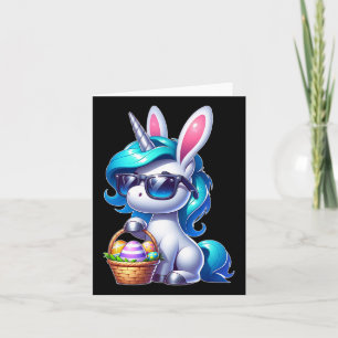 Cartão Camisa páscoa Unicorn Com Felzs pascoa De Ovos G