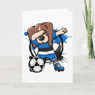 Cartão Camisa Pé de Fã de Futebol da Estônia do Cão Beagl
