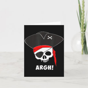 Cartão Camisa Pirata Argh Festa de Halloween Engraçada Es