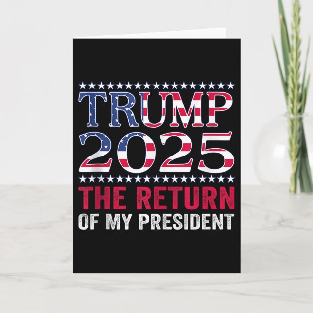 Cartão Camisa Pro Trump 2024 O Retorno Do Meu Presidente  (Frente)