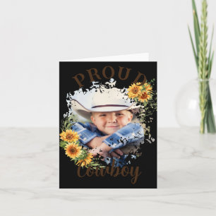 Cartão Camisa T com Foto de Cowboy e Texto com Acento de