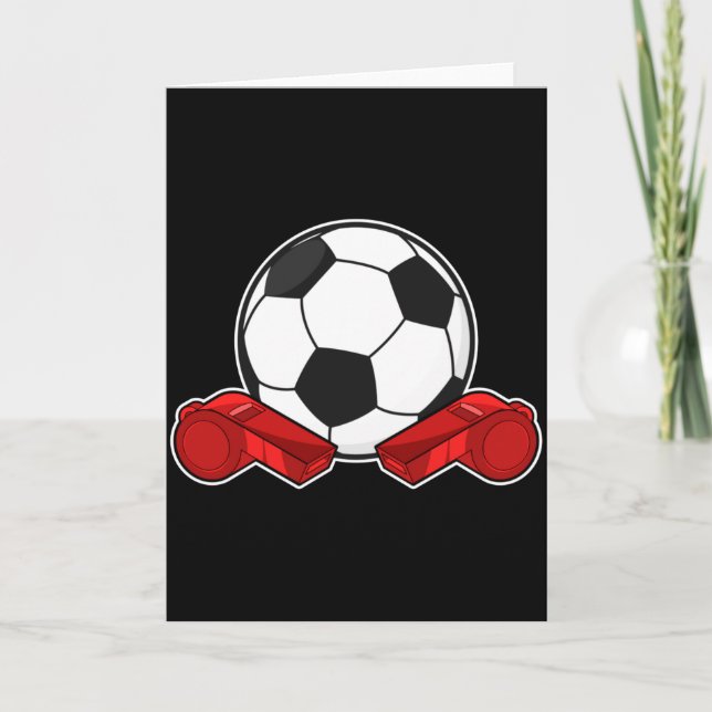 Cartão Camisa T de Apito de Árbitro de Futebol  (Frente)