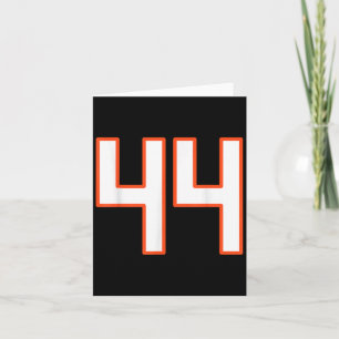 Cartão Camisa Uniforme Srts Laranja e Branco Número 44 Pl