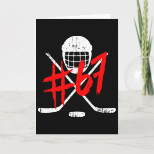 Cartão Camisa Vintage Hockey 67 Número