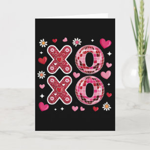 Cartão Camisa Xoxo Rosa Disco Coração Flor de São Valentã