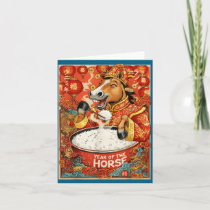 Cartão Camisa Zodíaco Cavalo Arroz Chinês