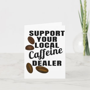 Cartão Camisas De Café Suportam O Seu Coletor De Cafeína 