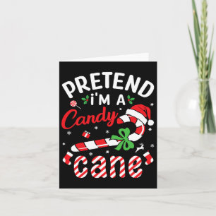 Cartão Camisas De Canas De Natal Vermelho E Branco Brilha
