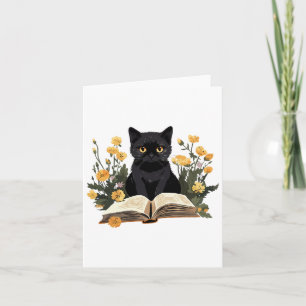 Cartão Camisas De Gato Para Mulheres Livro Lover Camisas