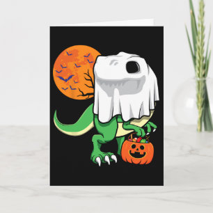 Cartão Camisas de Halloween para meninos homens dinossaur