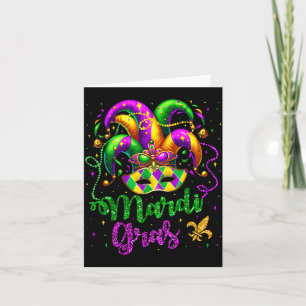 Cartão Camisas de Mardi Gras para Mulheres Crianças Homen