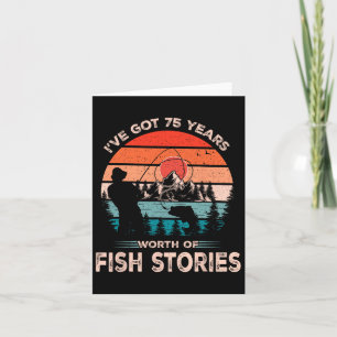 Cartão Camisas De Pesca Para Homens Com 75 Anos 75 Anos