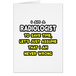Cartão Camisas e presentes radiologistas engraçados