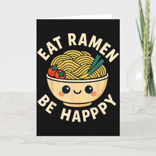 Cartão Camisas Ramen Kawaii Estilo Divertido Anime Japonê