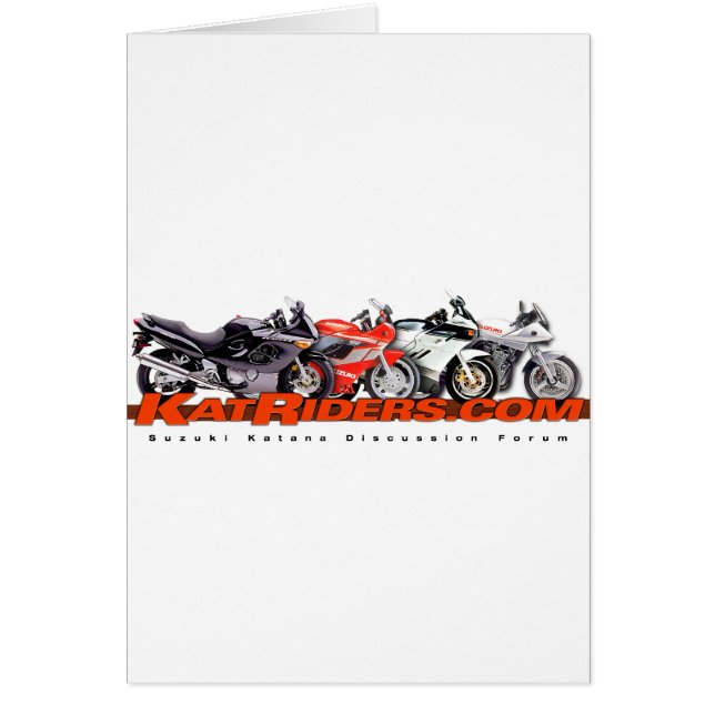 Cartão camisas vermelhas do logotipo de Katriders.com (Frente)