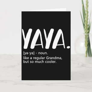 Cartão Camisas Yaya para mulheres ideia para o dia das mã