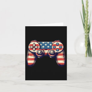 Cartão Camiseta 4 De Julho Video Game Crianças Meninos Ho