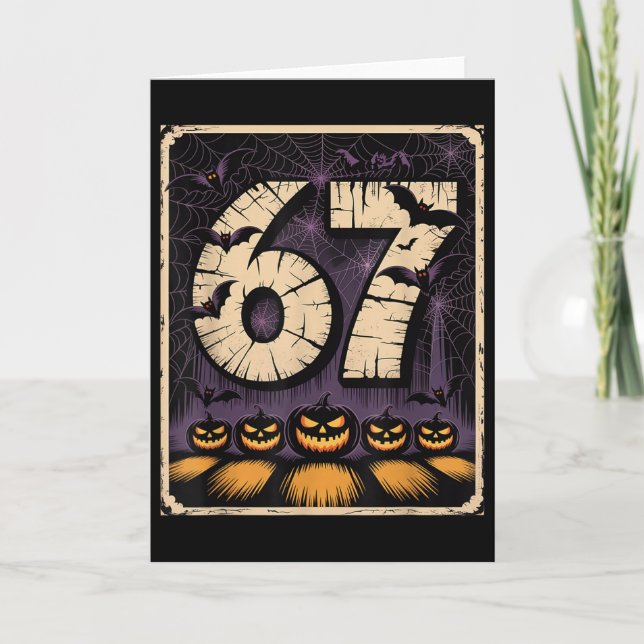 Cartão Camiseta 67 Meme  (Frente)