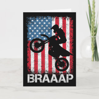 Cartão Camiseta Braaap Vintage Usa Bandeira Americana Mot