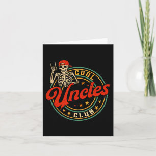 Cartão Camiseta Clube de Tios Legais Esqueleto Engraçado