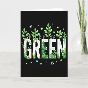 Cartão Camiseta Com Arte De Palavras Da Natureza Eco Verd