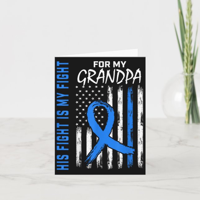 Cartão Camiseta Conscientização Diabetes A Luta Dele é Mi (Frente)