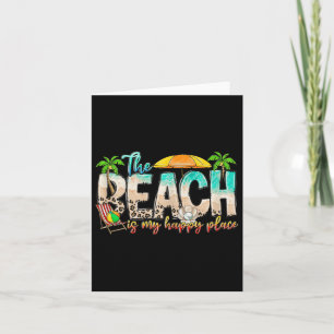Cartão Camiseta Cute Beach Is My Happy Place Para Homens 