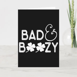 Cartão Camiseta D e Boozy Divertida Bebendo no Dia de São